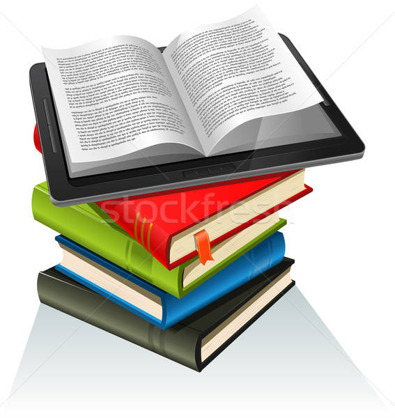 Book Stack And Tablet PC Stock photo © benchart