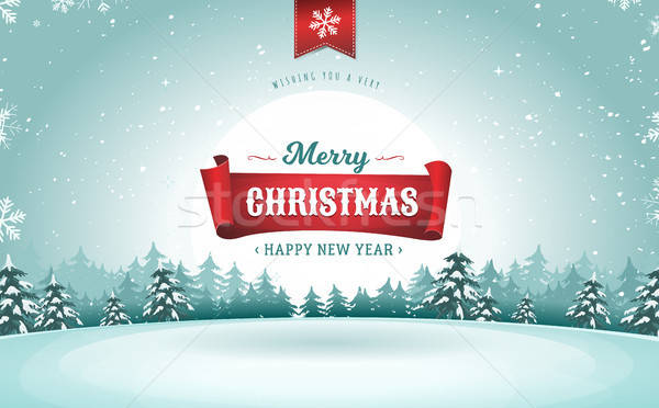 Merry Christmas Greeting Card Stock photo © benchart