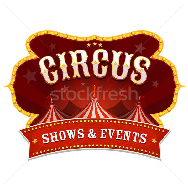 Circus banner groot top illustratie retro Stockfoto © benchart