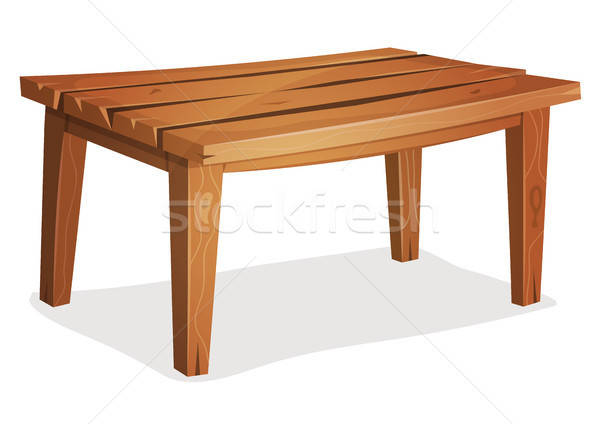 Cartoon Wood Table Stock photo © benchart
