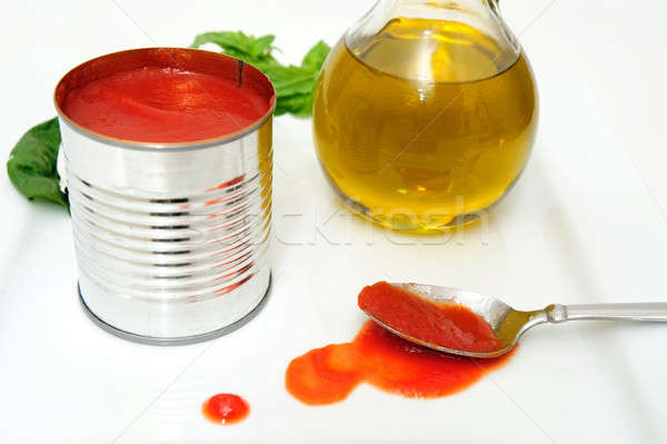 Sauce ingrédients huile d'olive basilic laisse fraîches [[stock_photo]] © bendicks