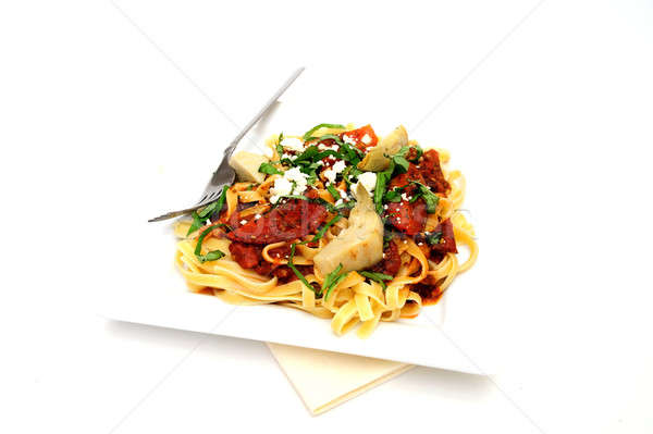 Roasted Tomato Fettuccini Stock photo © bendicks
