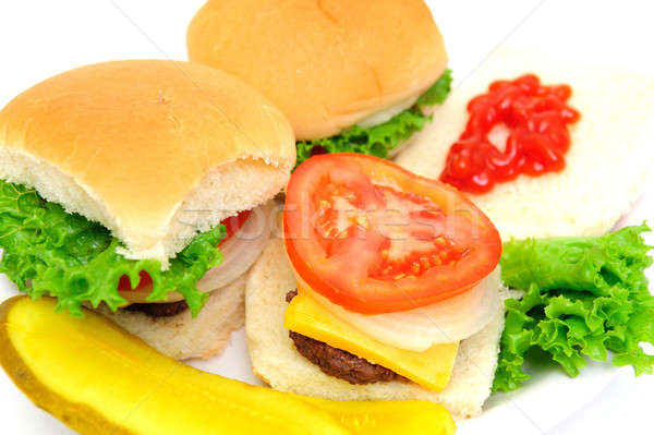 Mini-burgers Stock photo © bendicks