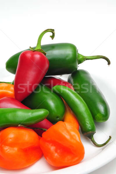 Hot Cihilis In A Bowl Stock photo © bendicks