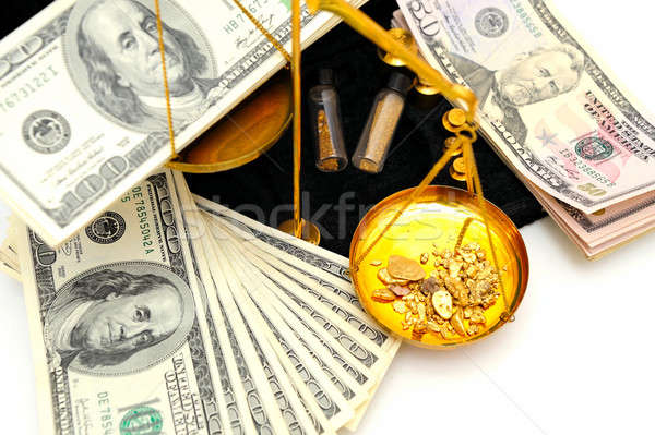 Raw Gold And Money Stock photo © bendicks