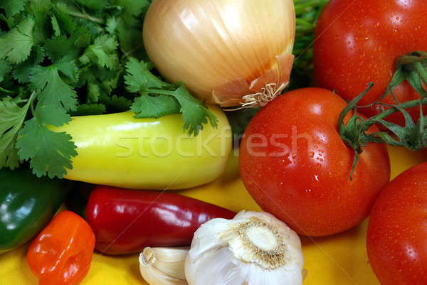Vigne fraîches autre légumes salsa poivre Photo stock © bendicks