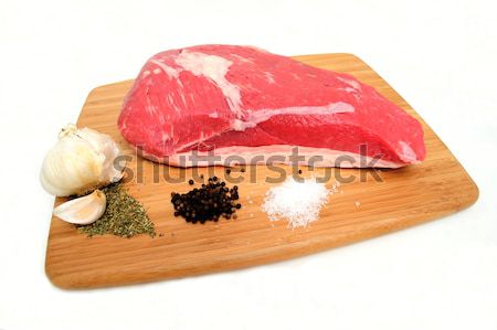 Ponta espécies fresco gordura carne Foto stock © bendicks