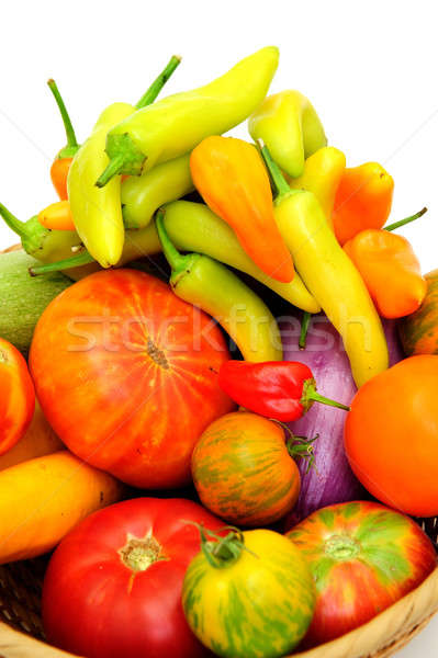 Hot Chilis And Tomatoes Stock photo © bendicks