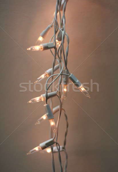 Guirlande Noël lumières sombre lumière ampoule [[stock_photo]] © bendzhik