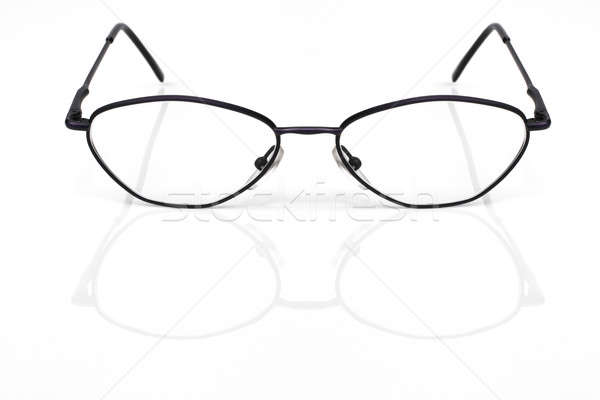 Lunettes blanche réflexion médicaux fond [[stock_photo]] © bendzhik