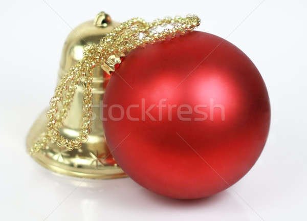 Christmas ball and bell Stock photo © bendzhik