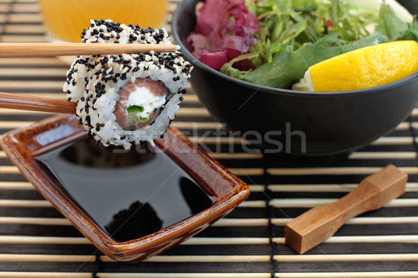 Sushi and salad Stock photo © bendzhik
