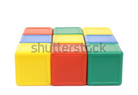 Cubes blanche bleu jouet objets [[stock_photo]] © bendzhik