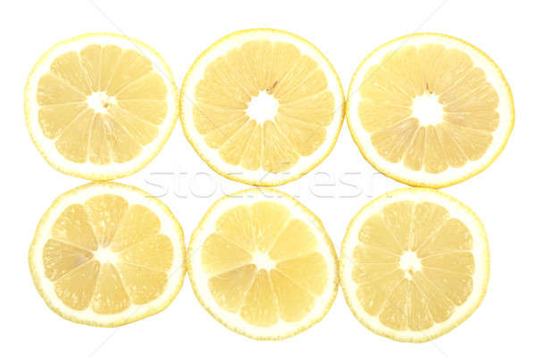 Citrons juteuse isolé blanche alimentaire [[stock_photo]] © bendzhik