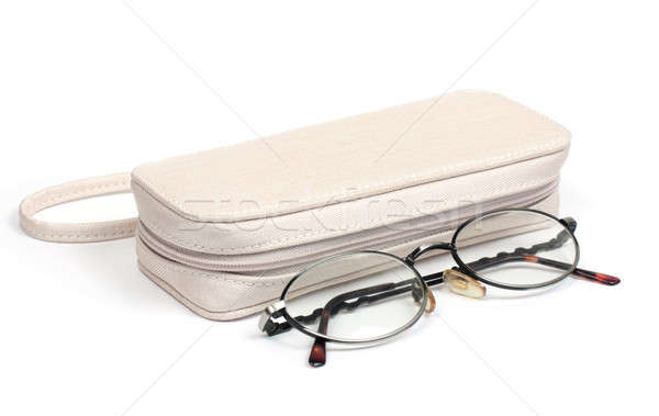 Lunettes cas verres blanche affaires médicaux [[stock_photo]] © bendzhik