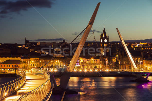 Peace Bridge in Derry Stock photo © benkrut