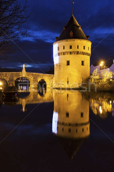 Broel Towers Bridge in Kortrijk Stock photo © benkrut