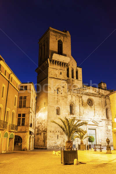 Cathédrale église bleu urbaine nuit Skyline [[stock_photo]] © benkrut