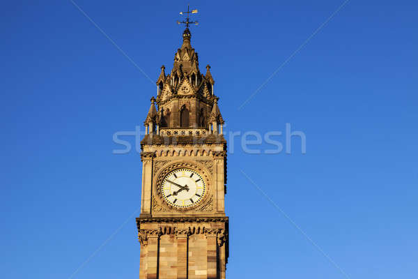 Saat Belfast kuzey İrlanda Büyük Britanya mavi Stok fotoğraf © benkrut