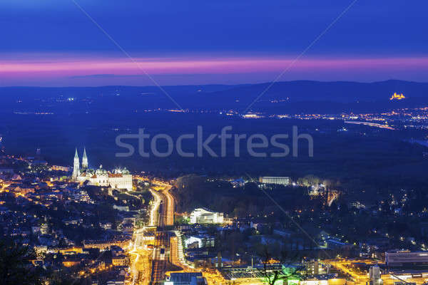 Monasterio puesta de sol Viena Austria azul viaje Foto stock © benkrut