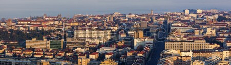 Panorama of Braga at sunrise Stock photo © benkrut