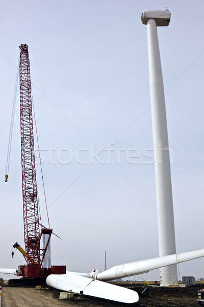 Wind Farm - construction Stock photo © benkrut