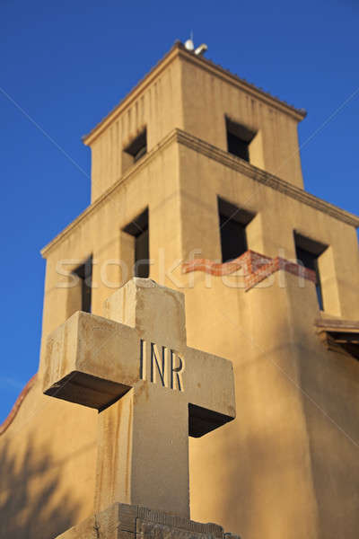 Cross in front of the Sanctuary Of Guadalupe Stock photo © benkrut