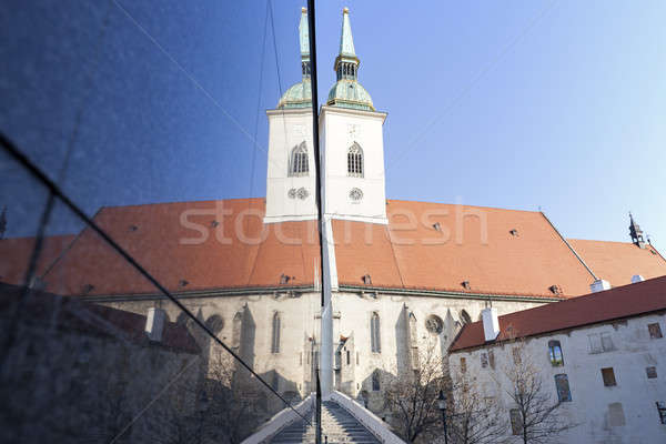 Katedral Bratislava Slovakya şehir kilise mavi Stok fotoğraf © benkrut