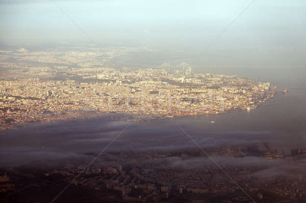 Lisbon - aerial view of the city Stock photo © benkrut