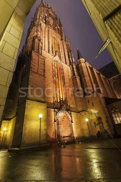 Rainy evening by Frankfurt Cathedral  Stock photo © benkrut