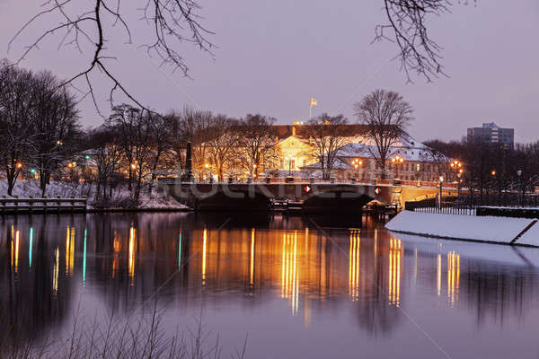Bellevue Palace seen winter morning  Stock photo © benkrut