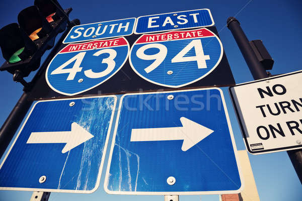 Interestadual centro da cidade azul Wisconsin Foto stock © benkrut