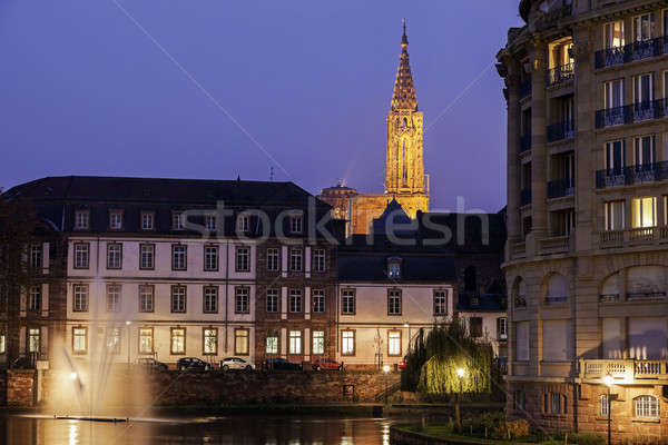 Old Town architecture with Strasbourg Minster  Stock photo © benkrut