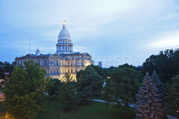 Michigan budynku widoku niebieski architektury moc Zdjęcia stock © benkrut