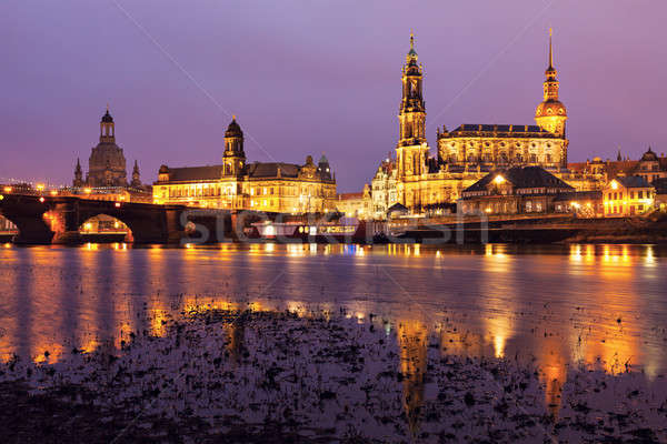 Дрезден архитектура реке город Церкви синий Сток-фото © benkrut