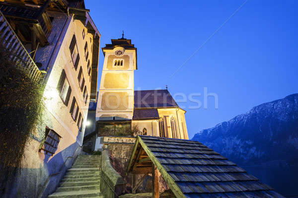 The Parish Church in Hallstatt Stock photo © benkrut