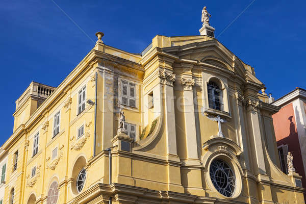 Foto stock: Capilla · tarde · agradable · francés · ciudad · mar