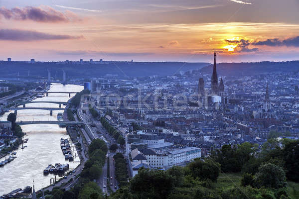 Sunset in Rouen Stock photo © benkrut