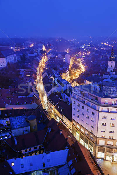 улице Загреб центр Хорватия город синий Сток-фото © benkrut