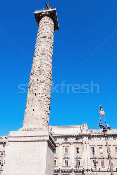 Vierkante kolom Rome hemel stad reizen Stockfoto © benkrut