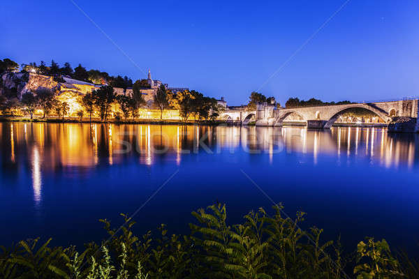 Pont Saint-Benezet on Rhone River in Avignon Stock photo © benkrut