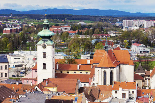 Panoráma légi dél cseh köztársaság város Stock fotó © benkrut