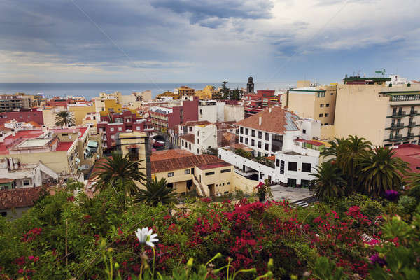 Stok fotoğraf: Panorama · tenerife · İspanya · Bina