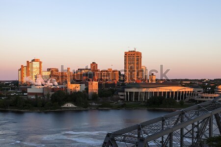 Alexandra Bridge and skyline of Gatineau   Stock photo © benkrut