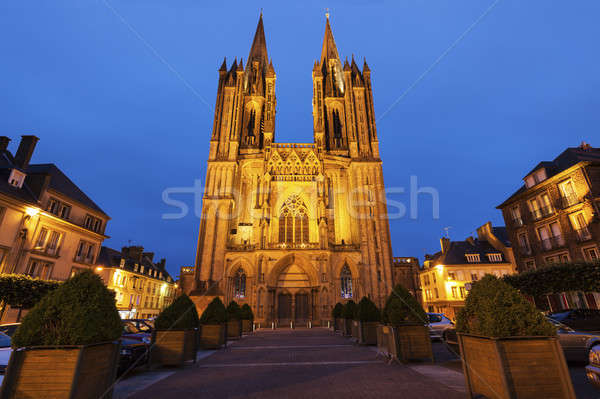 Cattedrale notte normandia Francia cielo chiesa Foto d'archivio © benkrut