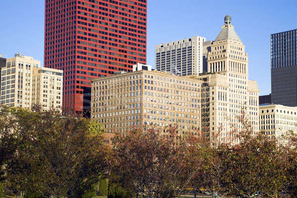 Toamnă Chicago Michigan clădirilor Imagine de stoc © benkrut
