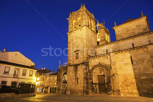 Braga Cathedral at dawn Stock photo © benkrut