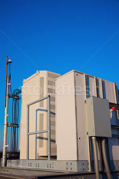 Radio cabinet on the cell tower site Stock photo © benkrut