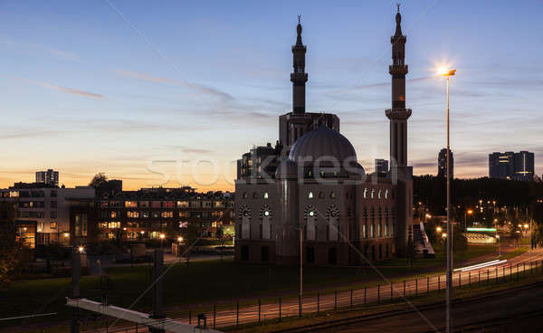 Moskee rotterdam zuiden holland Nederland hemel Stockfoto © benkrut