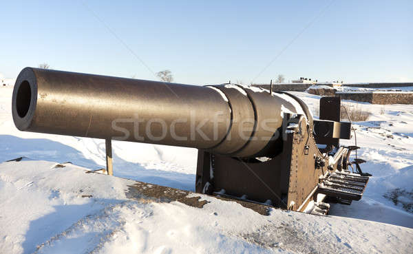 Cannon protecting Suomenlinna Sea Fortress Stock photo © benkrut